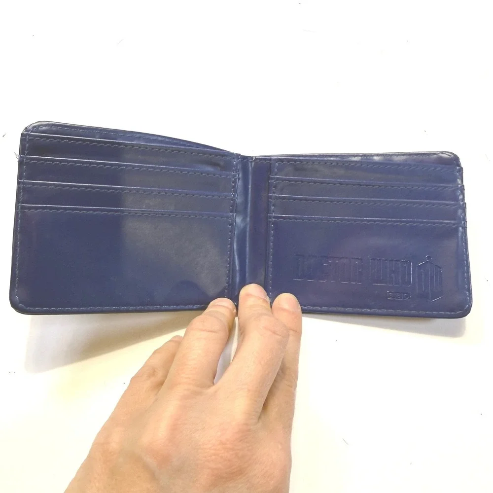 BBC Doctor Who TARDIS Blue Embossed Bifold Wallet Card Holder Sci-Fi Accessory